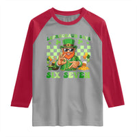 Funny Leprechaun Says Six Seven Raglan Shirt St Patricks Day