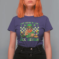 Funny Leprechaun Says Six Seven T Shirt For Women St Patricks Day