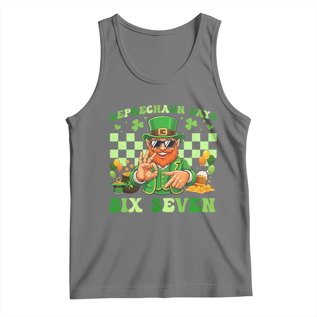 Funny Leprechaun Says Six Seven Tank Top St Patricks Day