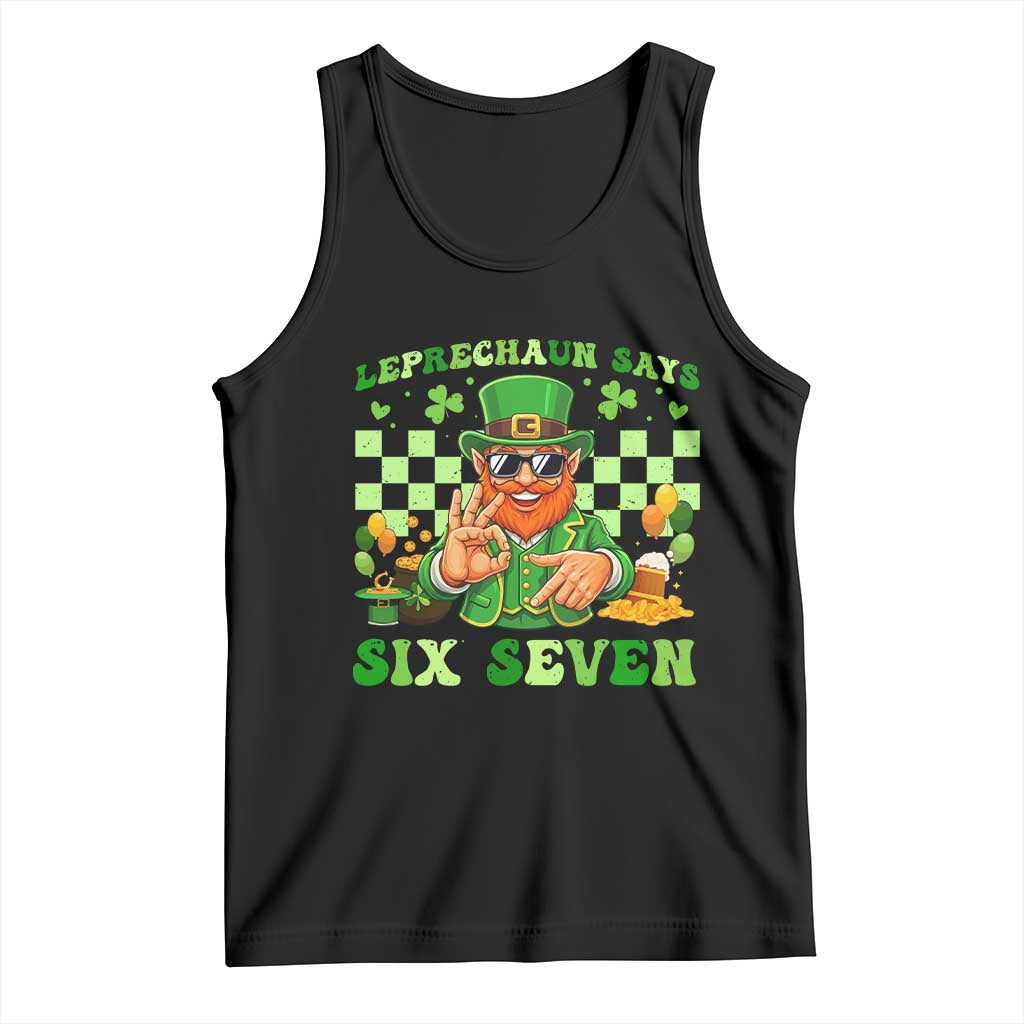 Funny Leprechaun Says Six Seven Tank Top St Patricks Day