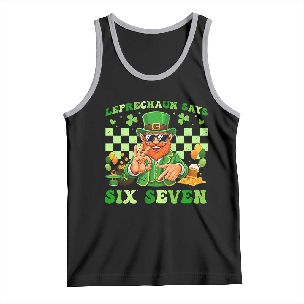 Funny Leprechaun Says Six Seven Tank Top St Patricks Day
