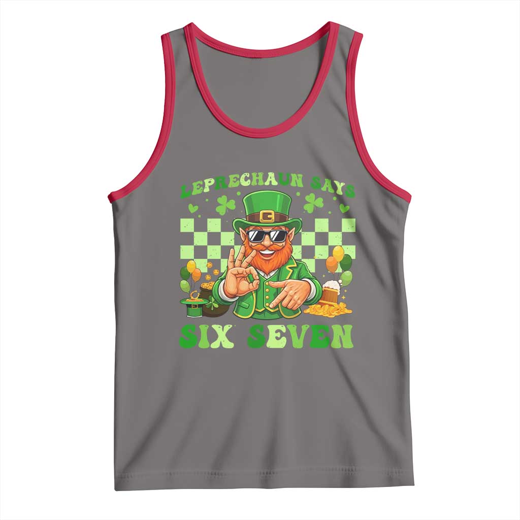 Funny Leprechaun Says Six Seven Tank Top St Patricks Day