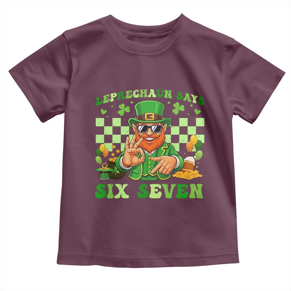 Funny Leprechaun Says Six Seven Toddler T Shirt St Patricks Day