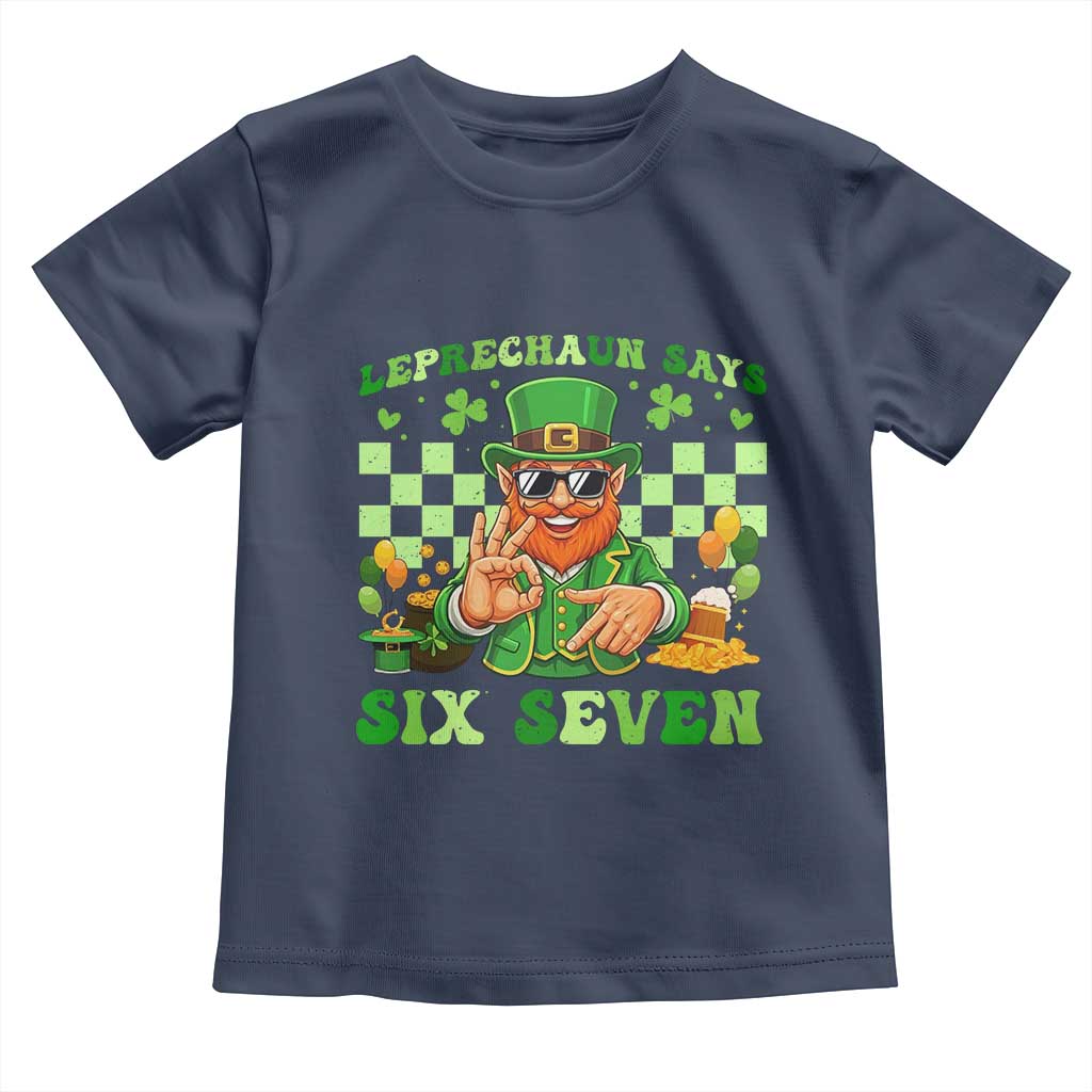 Funny Leprechaun Says Six Seven Toddler T Shirt St Patricks Day
