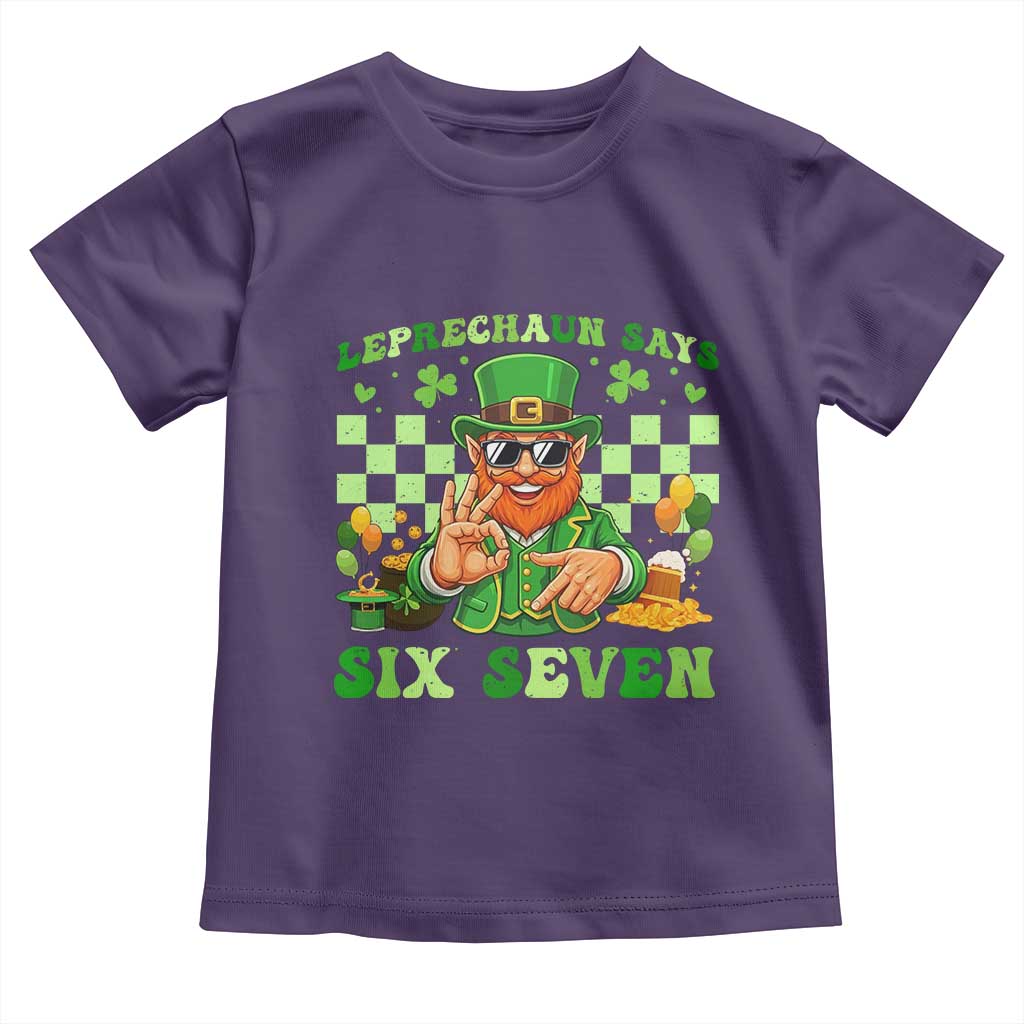 Funny Leprechaun Says Six Seven Toddler T Shirt St Patricks Day