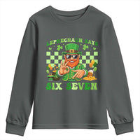 Funny Leprechaun Says Six Seven Youth Sweatshirt St Patricks Day