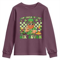 Funny Leprechaun Says Six Seven Youth Sweatshirt St Patricks Day