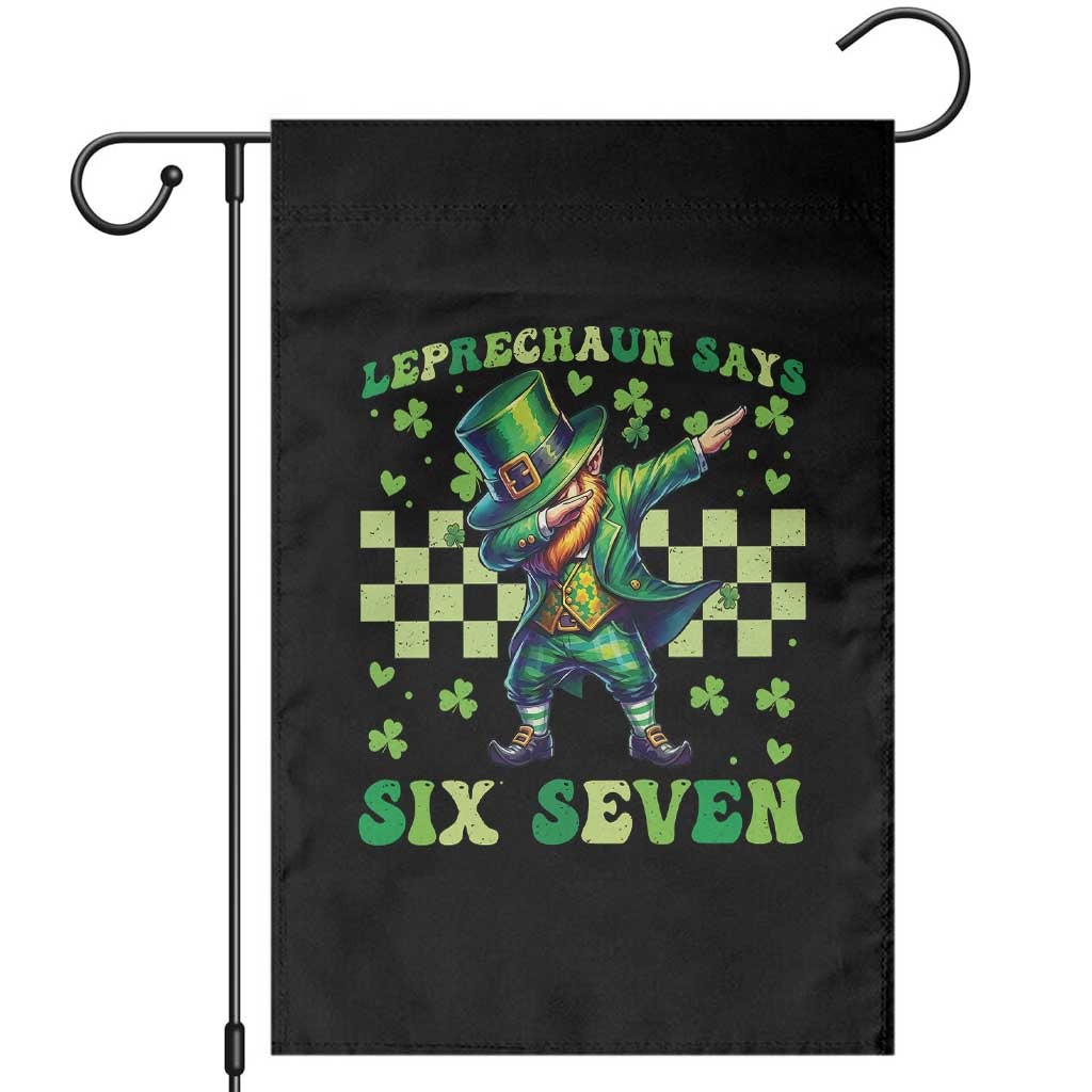 Leprechaun Six Seven Meme Garden Flag Funny St Patricks Day Gift