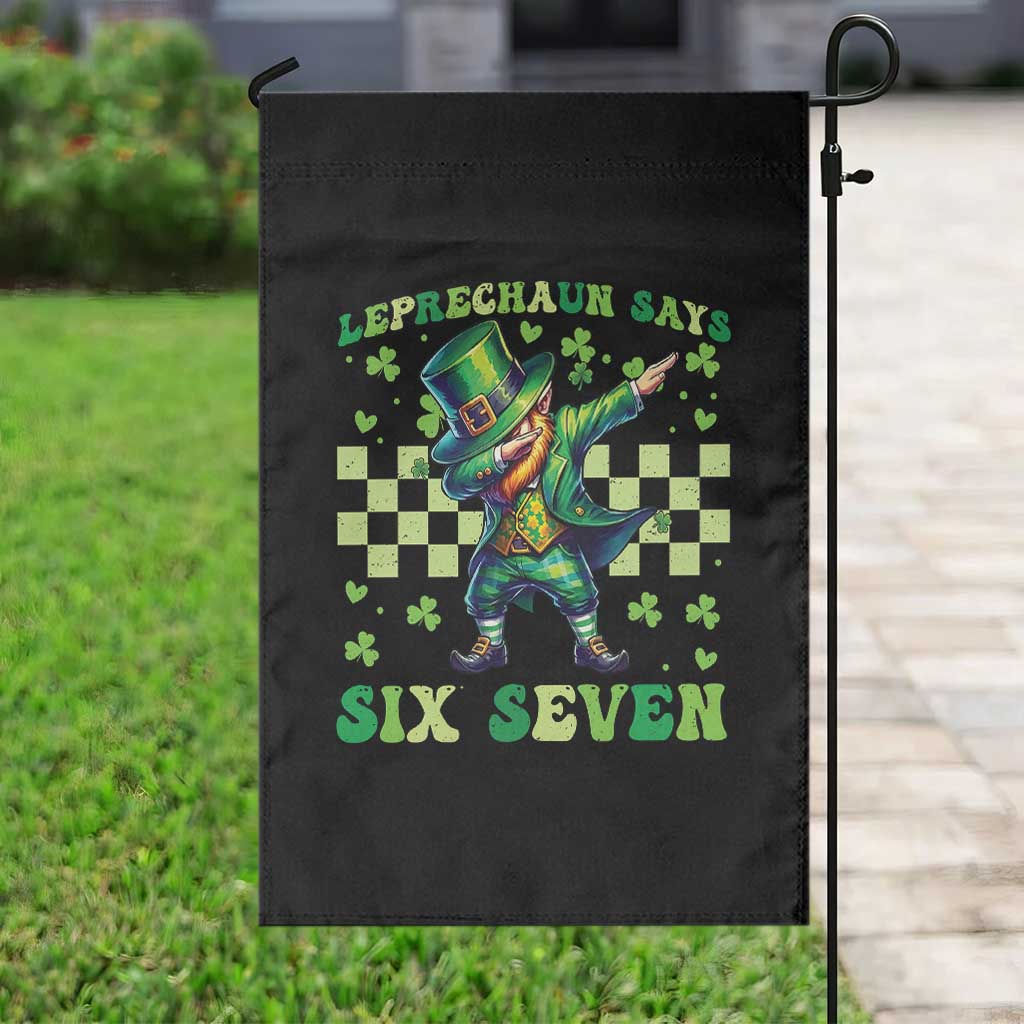 Leprechaun Six Seven Meme Garden Flag Funny St Patricks Day Gift