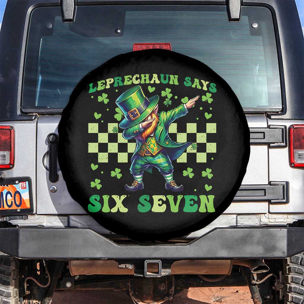 Leprechaun Six Seven Meme Spare Tire Cover Funny St Patricks Day Gift