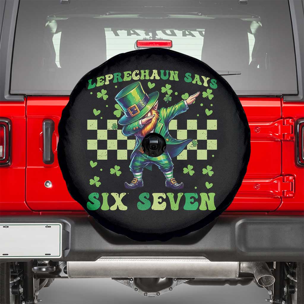 Leprechaun Six Seven Meme Spare Tire Cover Funny St Patricks Day Gift