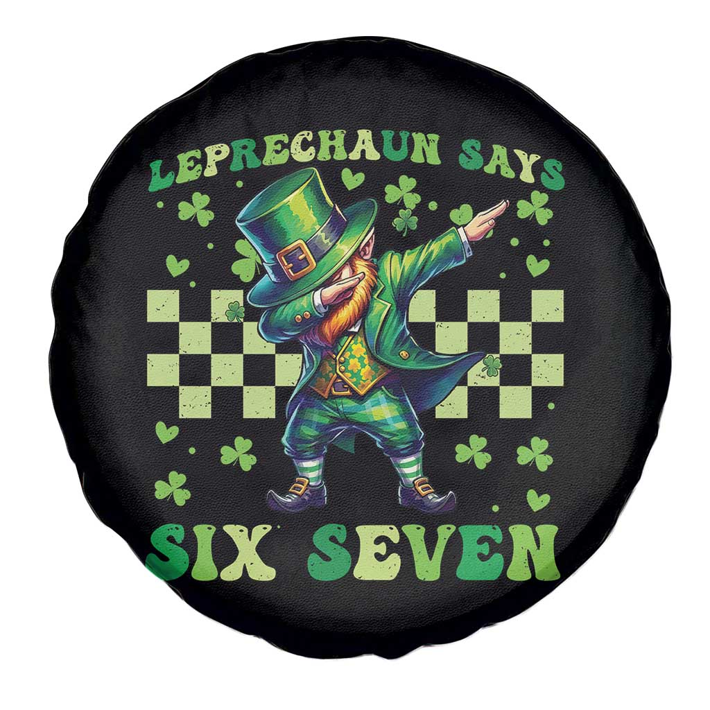 Leprechaun Six Seven Meme Spare Tire Cover Funny St Patricks Day Gift