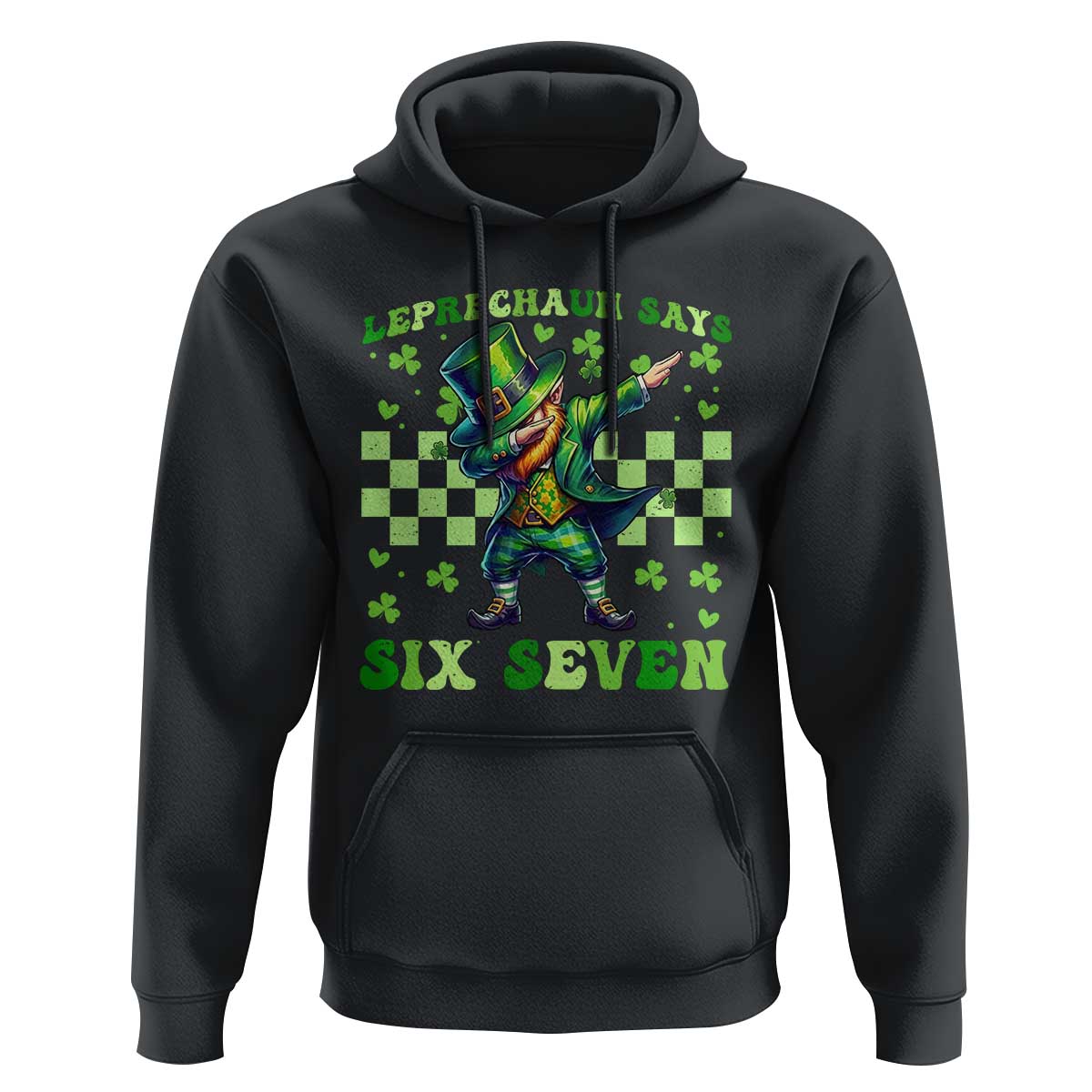 Leprechaun Six Seven Meme Hoodie Funny St Patricks Day Gift