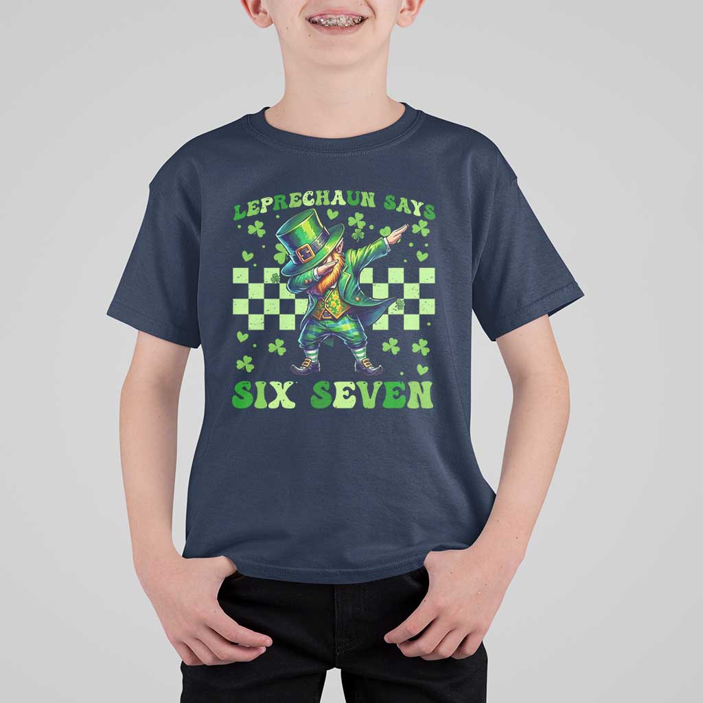 Leprechaun Six Seven Meme T Shirt For Kid Funny St Patricks Day Gift