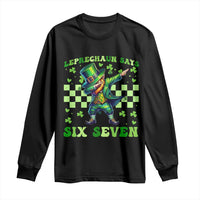 Leprechaun Six Seven Meme Long Sleeve Shirt Funny St Patricks Day Gift