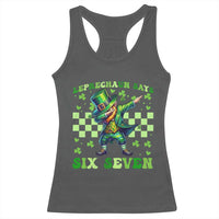 Leprechaun Six Seven Meme Racerback Tank Top Funny St Patricks Day Gift