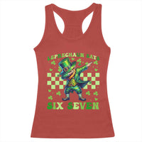 Leprechaun Six Seven Meme Racerback Tank Top Funny St Patricks Day Gift