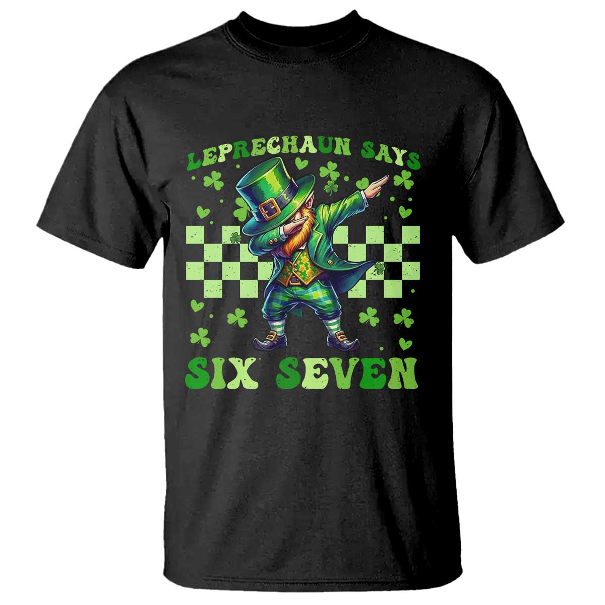 Leprechaun Six Seven Meme T Shirt Funny St Patricks Day Gift