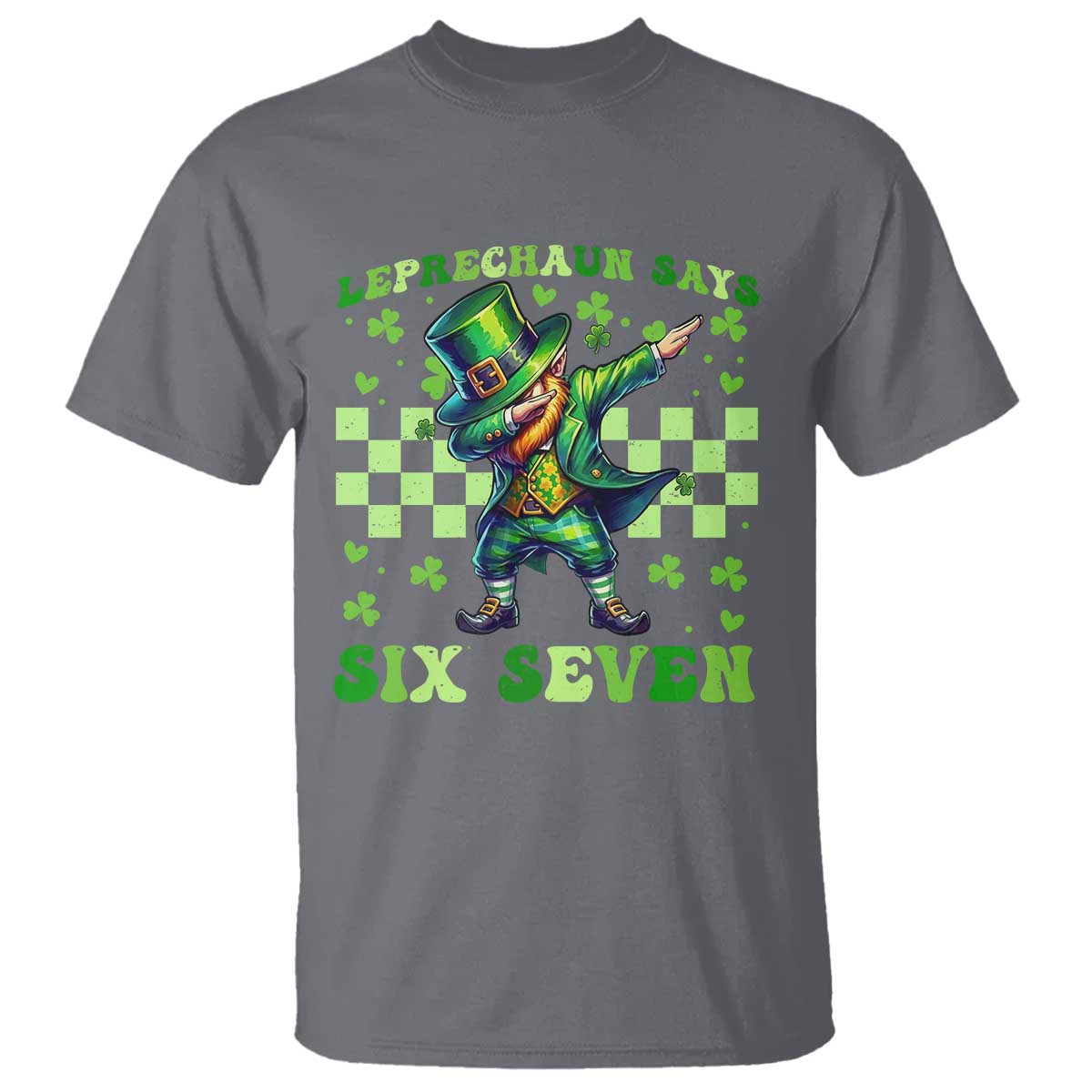 Leprechaun Six Seven Meme T Shirt Funny St Patricks Day Gift