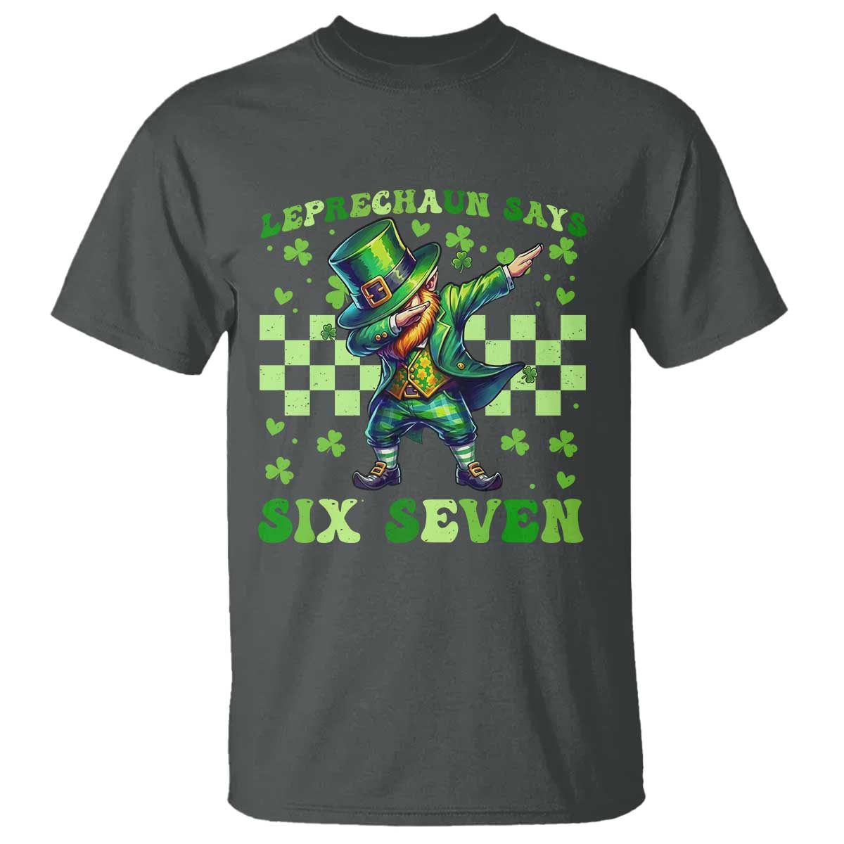 Leprechaun Six Seven Meme T Shirt Funny St Patricks Day Gift