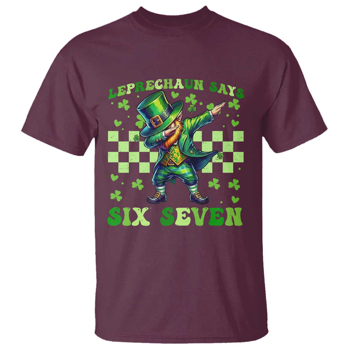 Leprechaun Six Seven Meme T Shirt Funny St Patricks Day Gift