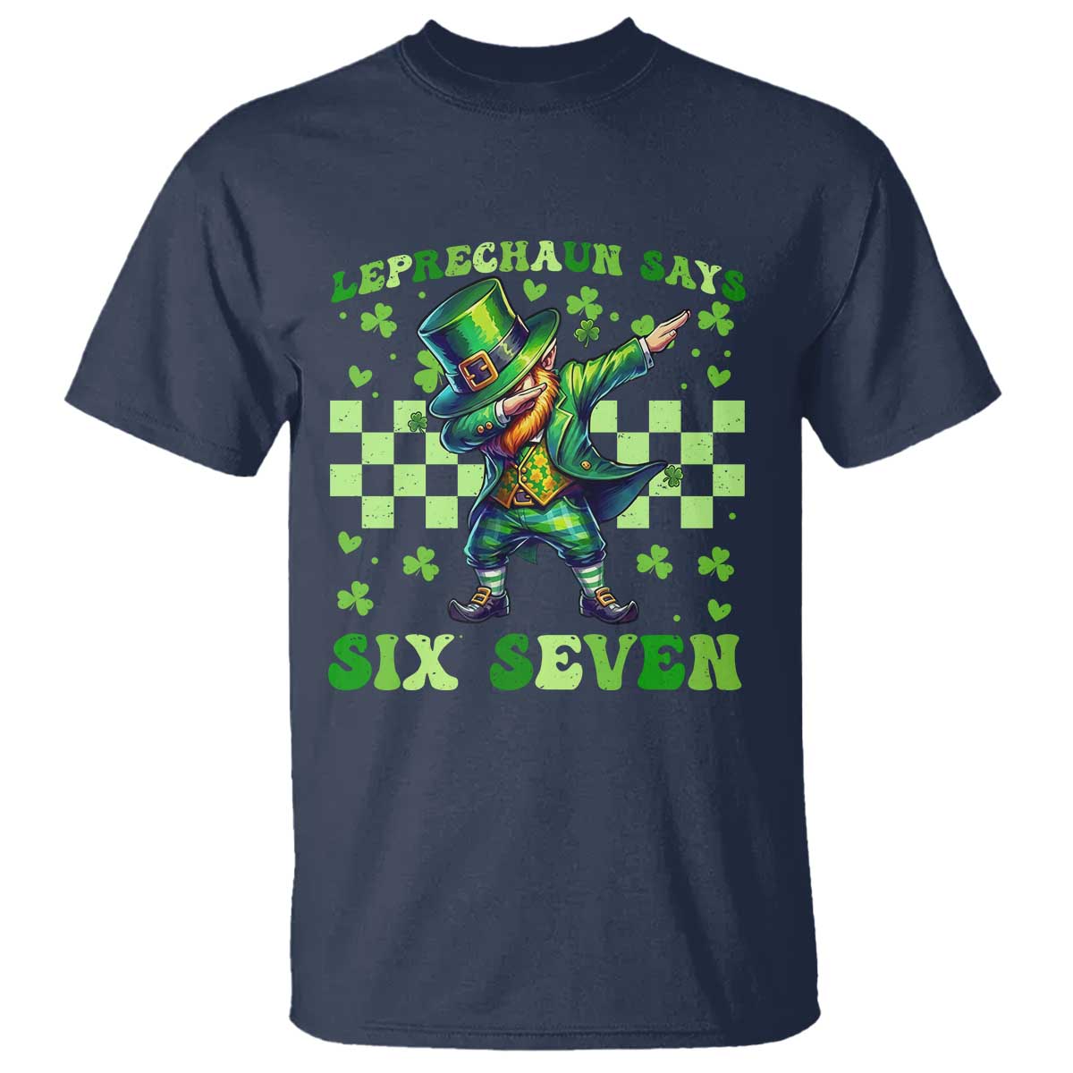 Leprechaun Six Seven Meme T Shirt Funny St Patricks Day Gift