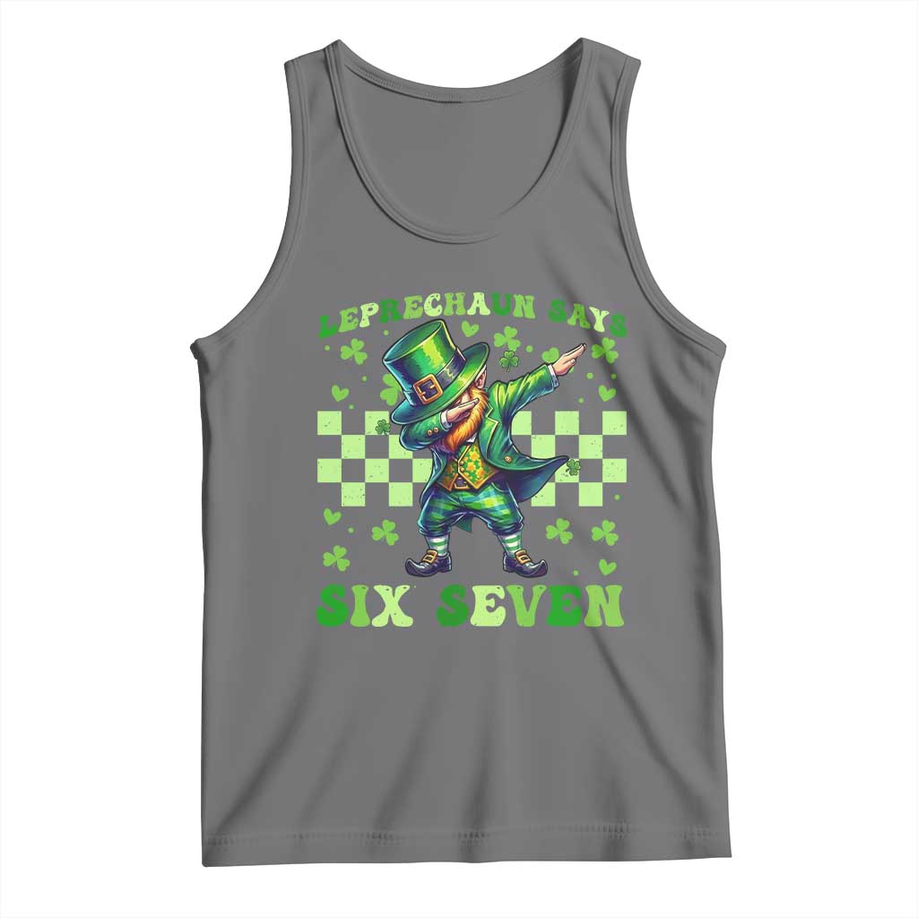 Leprechaun Six Seven Meme Tank Top Funny St Patricks Day Gift