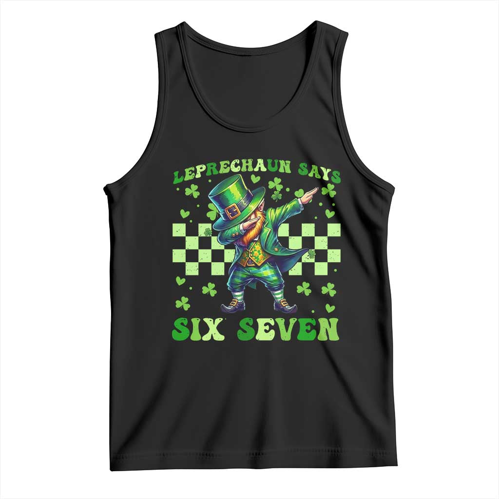 Leprechaun Six Seven Meme Tank Top Funny St Patricks Day Gift