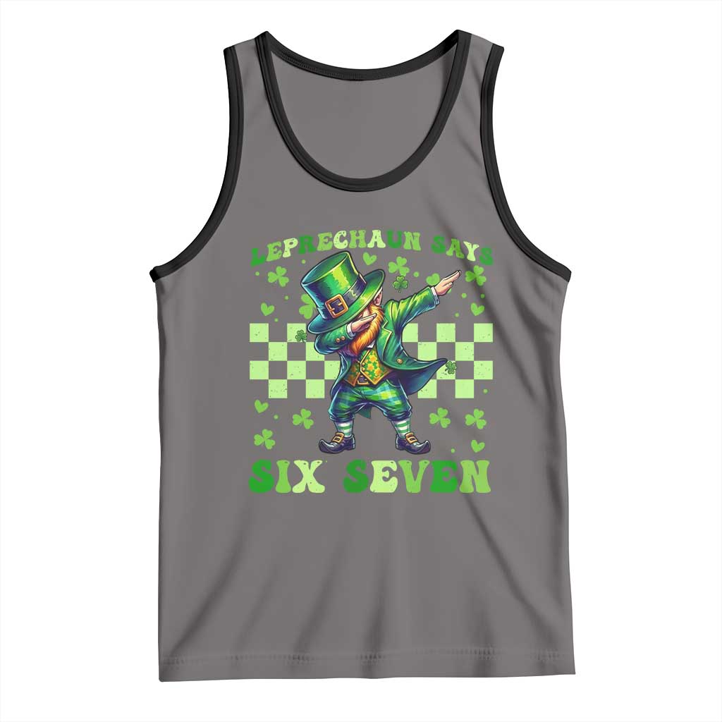 Leprechaun Six Seven Meme Tank Top Funny St Patricks Day Gift