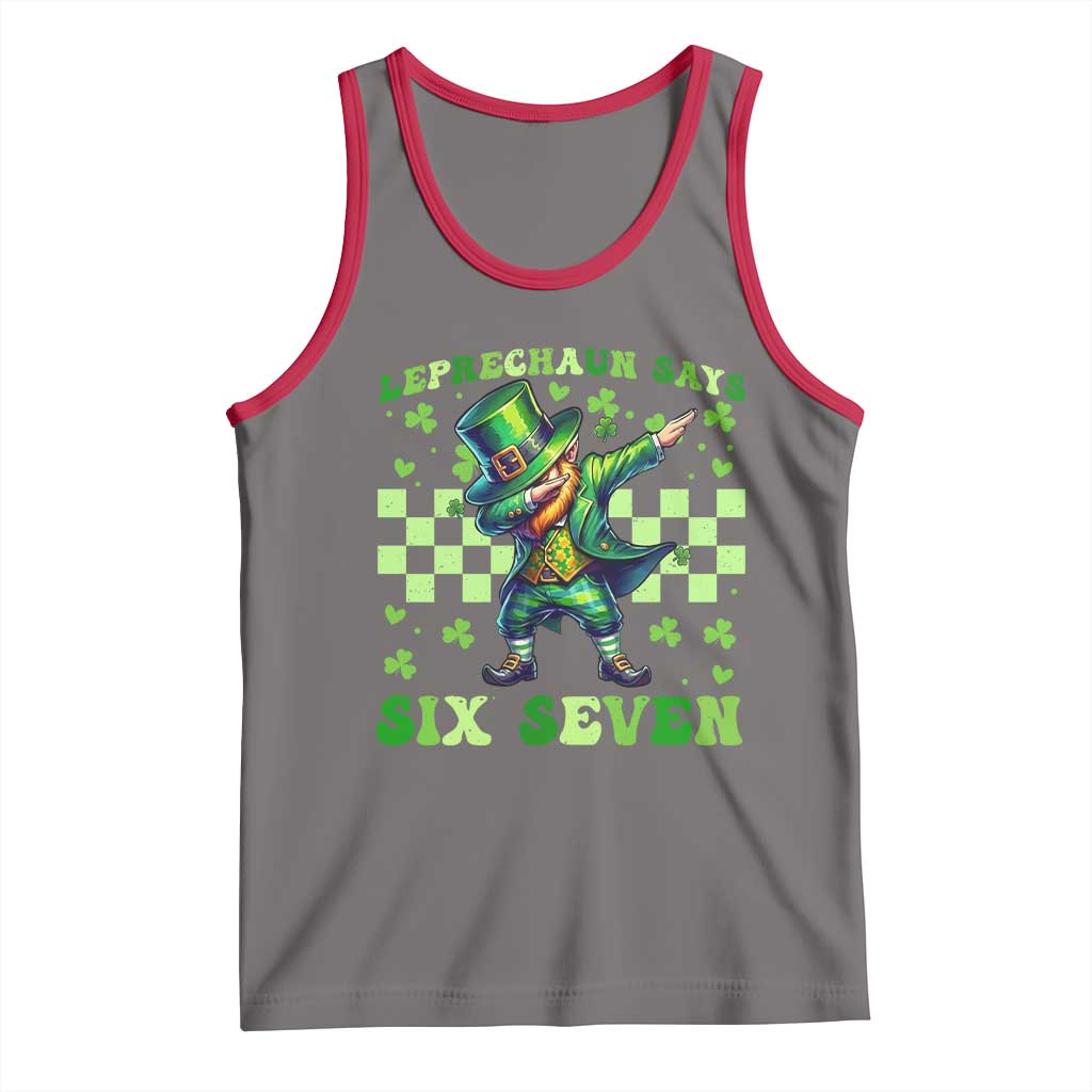 Leprechaun Six Seven Meme Tank Top Funny St Patricks Day Gift