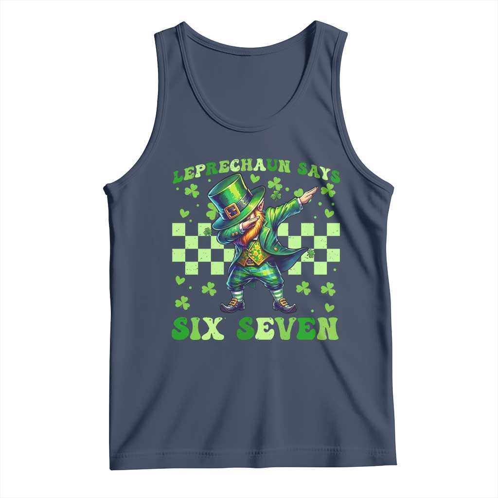 Leprechaun Six Seven Meme Tank Top Funny St Patricks Day Gift