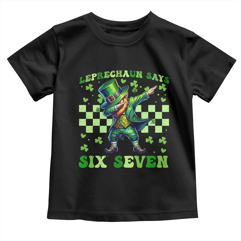 Leprechaun Six Seven Meme Toddler T Shirt Funny St Patricks Day Gift