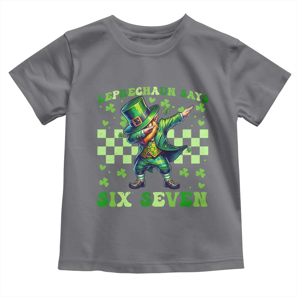 Leprechaun Six Seven Meme Toddler T Shirt Funny St Patricks Day Gift