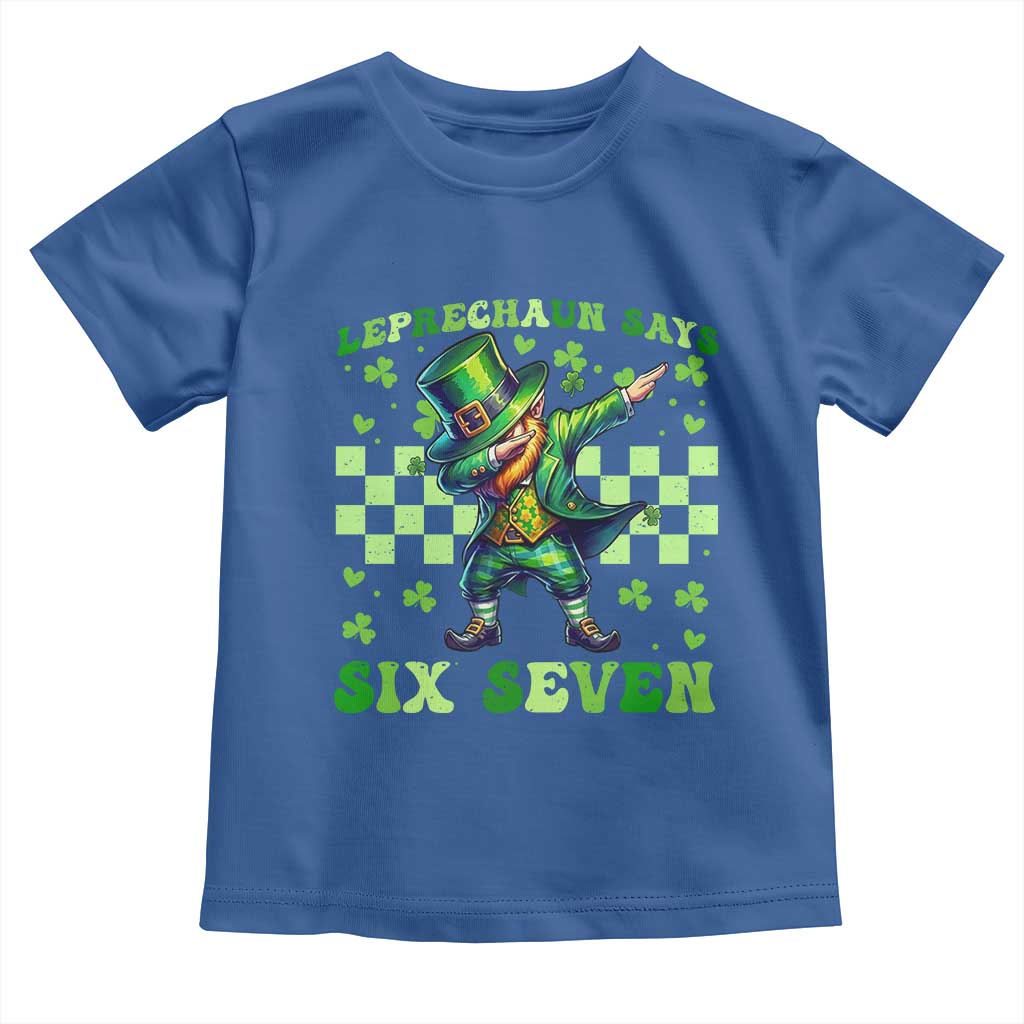 Leprechaun Six Seven Meme Toddler T Shirt Funny St Patricks Day Gift