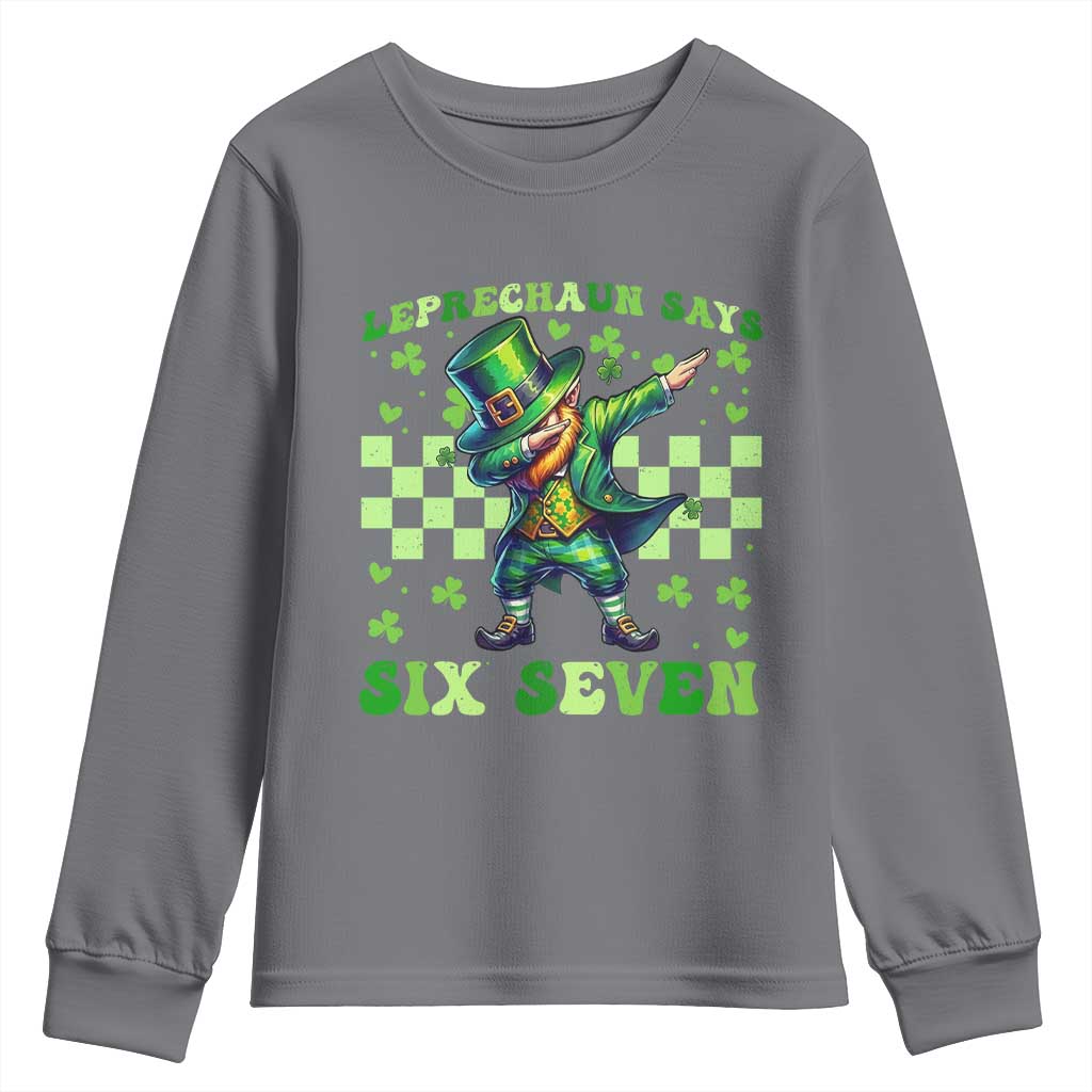 Leprechaun Six Seven Meme Youth Sweatshirt Funny St Patricks Day Gift