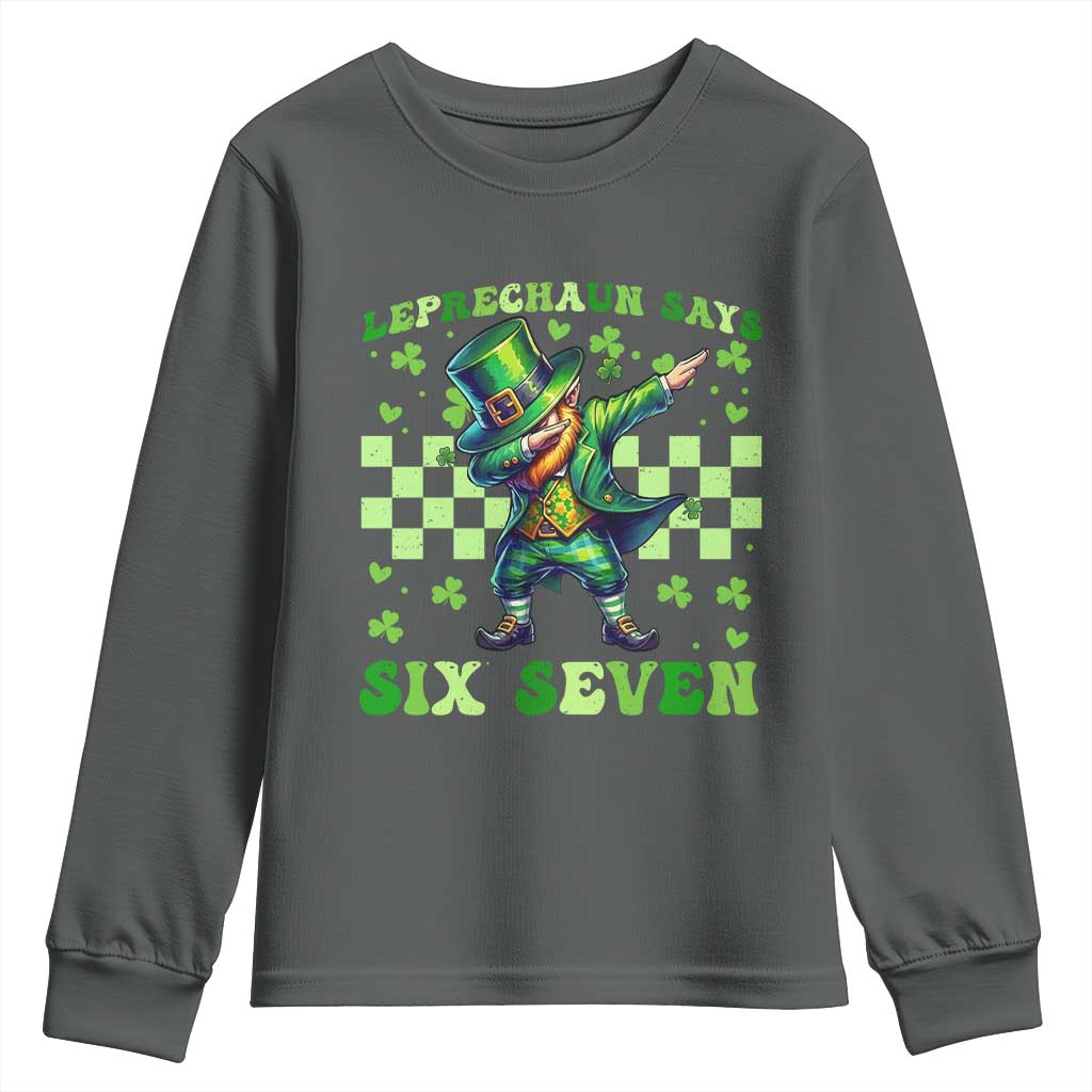 Leprechaun Six Seven Meme Youth Sweatshirt Funny St Patricks Day Gift