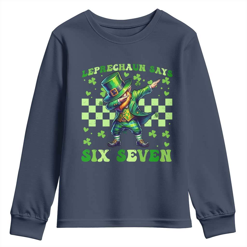 Leprechaun Six Seven Meme Youth Sweatshirt Funny St Patricks Day Gift