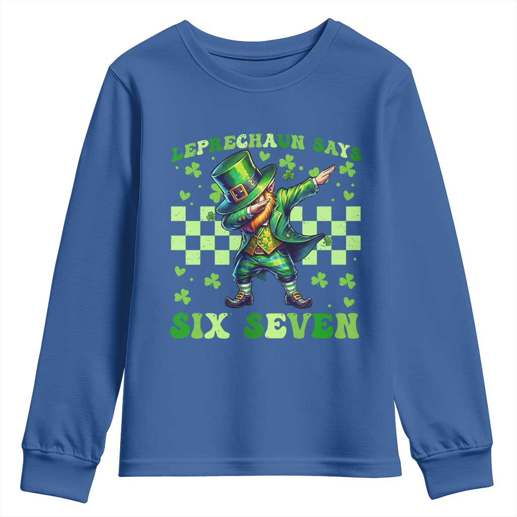 Leprechaun Six Seven Meme Youth Sweatshirt Funny St Patricks Day Gift