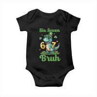 Funny Dinosaur Says Six Seven Baby Onesie St Patricks Day