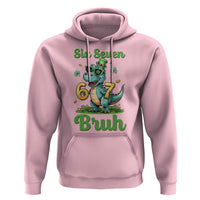 Funny Dinosaur Says Six Seven Hoodie St Patricks Day
