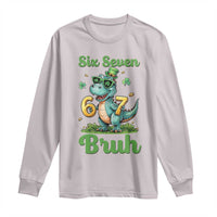 Funny Dinosaur Says Six Seven Long Sleeve Shirt St Patricks Day
