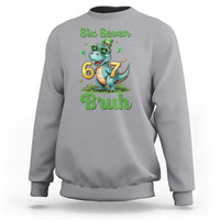 Funny Dinosaur Says Six Seven Sweatshirt St Patricks Day