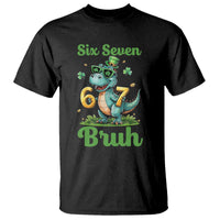 Funny Dinosaur Says Six Seven T Shirt St Patricks Day
