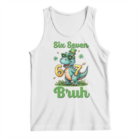 Funny Dinosaur Says Six Seven Tank Top St Patricks Day