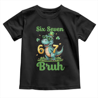 Funny Dinosaur Says Six Seven Toddler T Shirt St Patricks Day