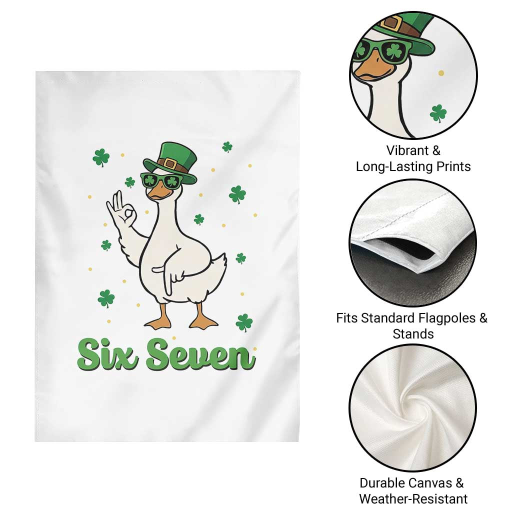 Lucky Goose Six Seven Meme Garden Flag St Patricks Day