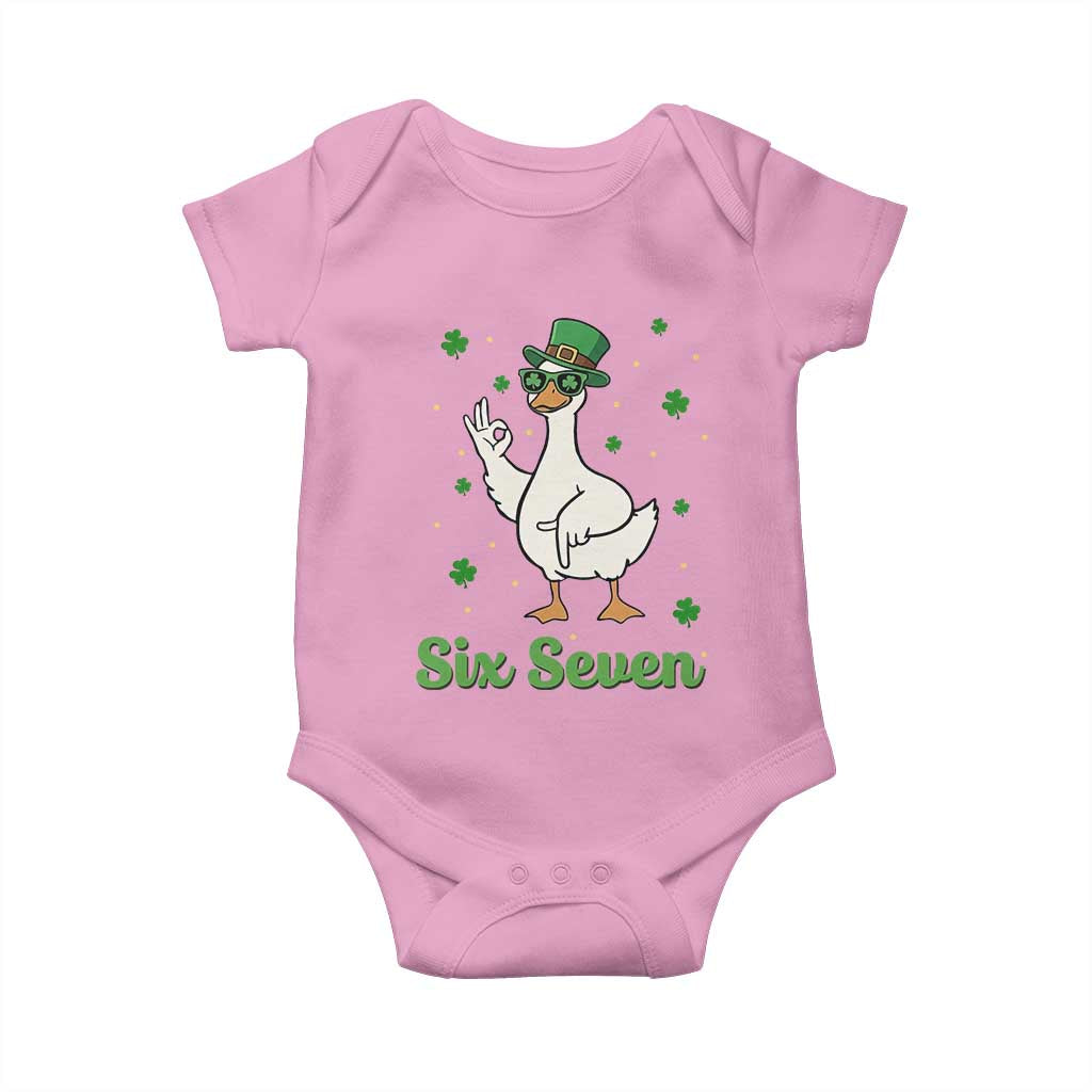 Lucky Goose Six Seven Meme Baby Onesie St Patricks Day