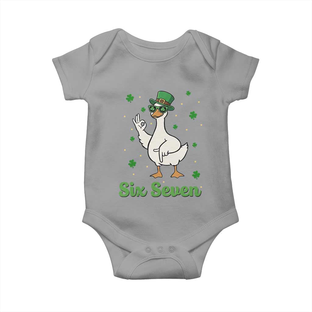 Lucky Goose Six Seven Meme Baby Onesie St Patricks Day