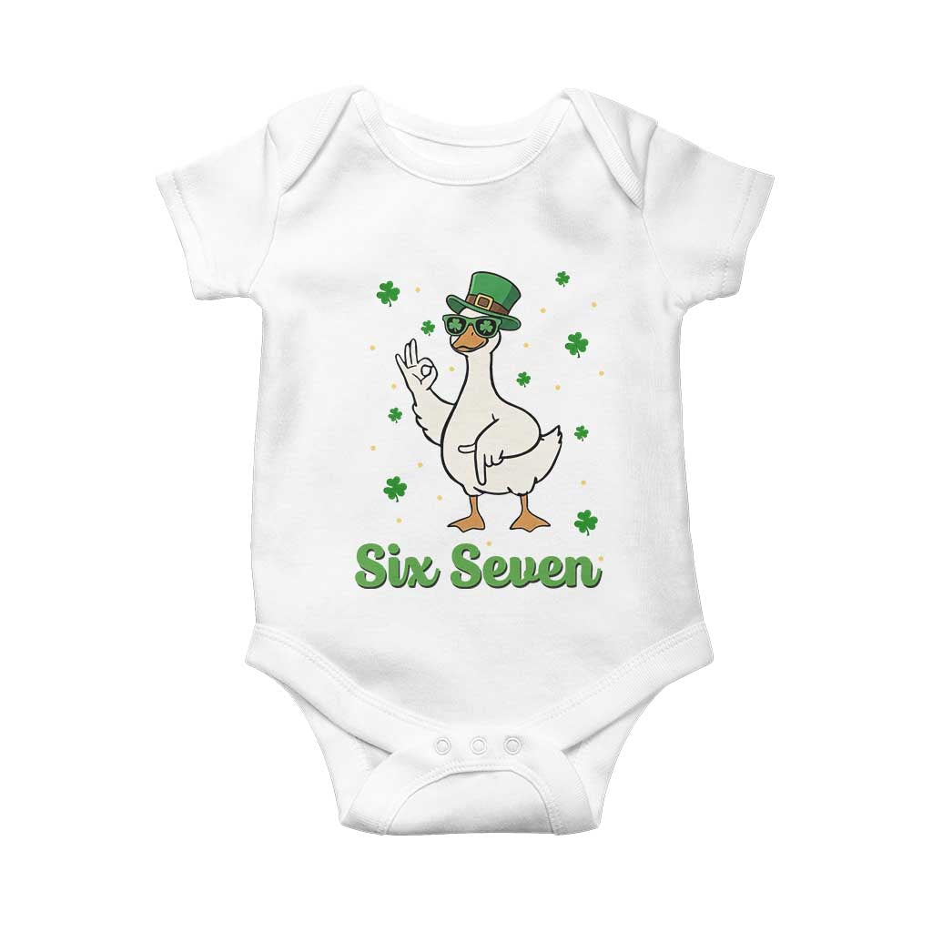 Lucky Goose Six Seven Meme Baby Onesie St Patricks Day