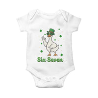 Lucky Goose Six Seven Meme Baby Onesie St Patricks Day